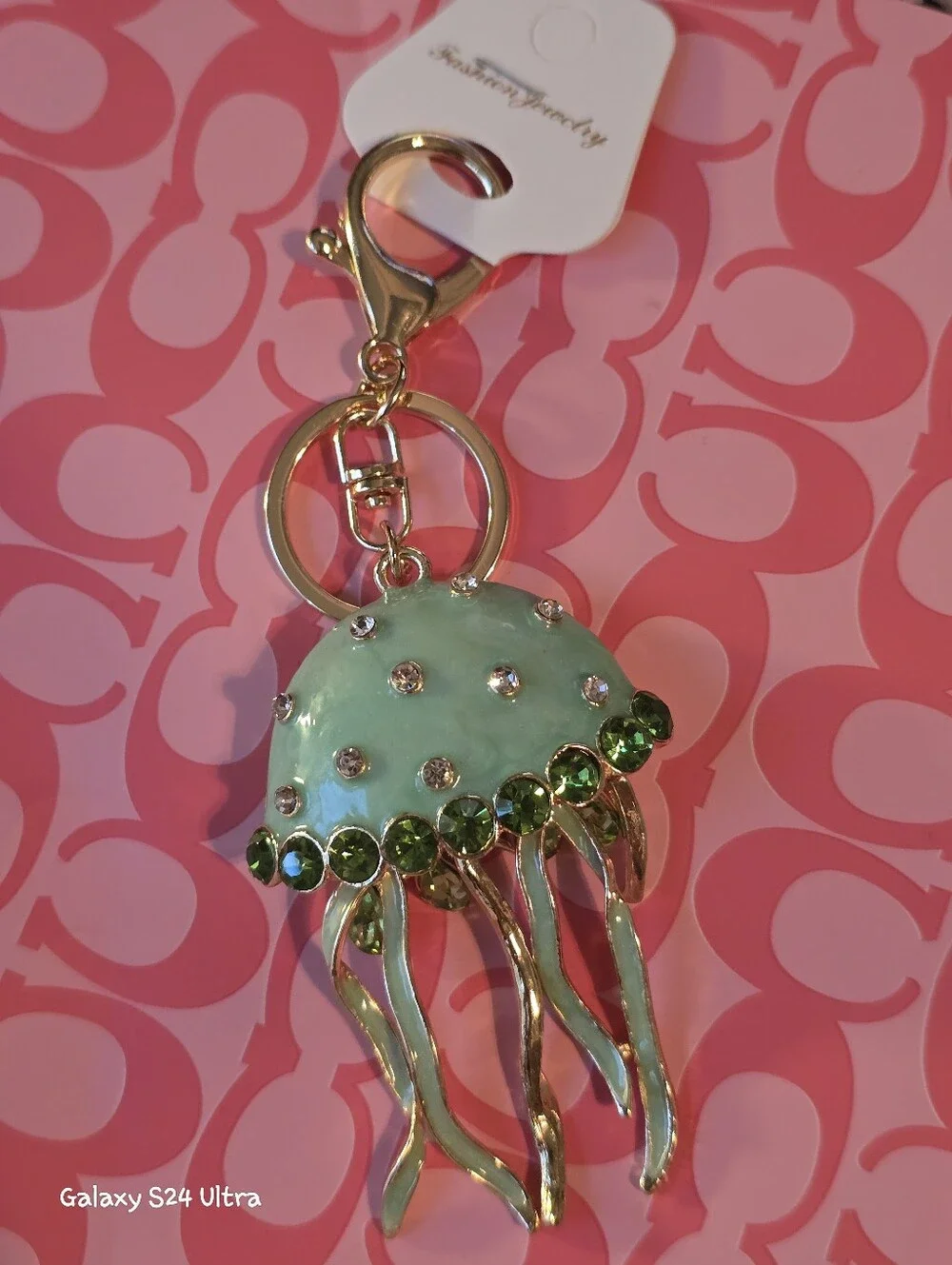 Beautiful Jellyfish Bag Charm/ Keychain NEW